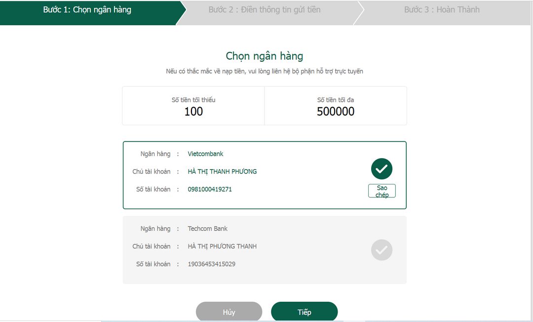 Cách nạp tiền - rút tiền chi tiết từ a đến z cho tân thủ